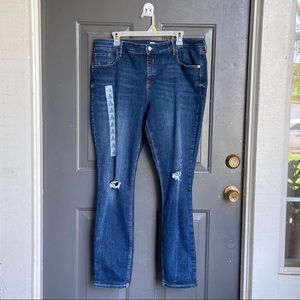 Old Navy Blue Rockstar Super Skinny Jeans Size 18